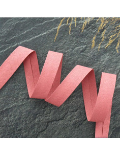 Biasband van polycotton - Oudroze