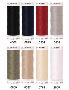 Set van 8 polyester naaigaren 200m Mettler ® 2