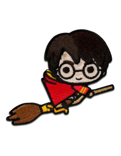Strijkembleem Harry Potter - Harry op zijn bezemsteel
