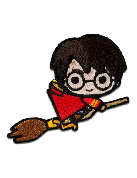 Strijkembleem Harry Potter - Harry op zijn bezemsteel