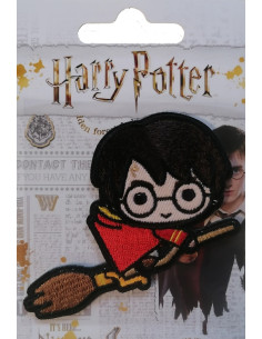 Strijkembleem Harry Potter - Harry op zijn bezemsteel 2