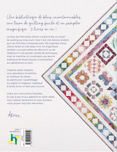 Boek 1 quilt, 100 blokken - Alice in Wonderland