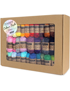 Set van 109 mini bolletjes Scheepjes Catona Colour Pack
