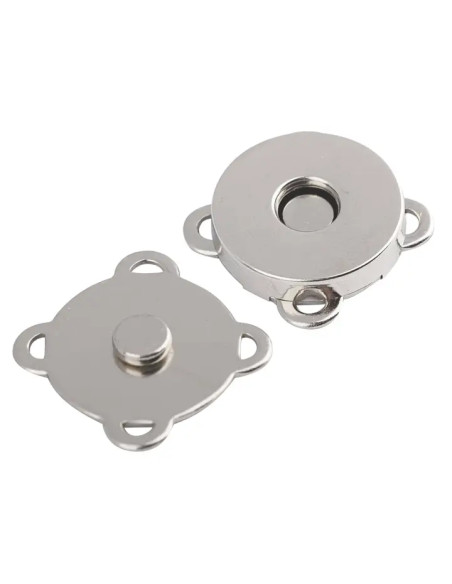 Magnetische drukknopen 18 mm om te naaien - Zilver