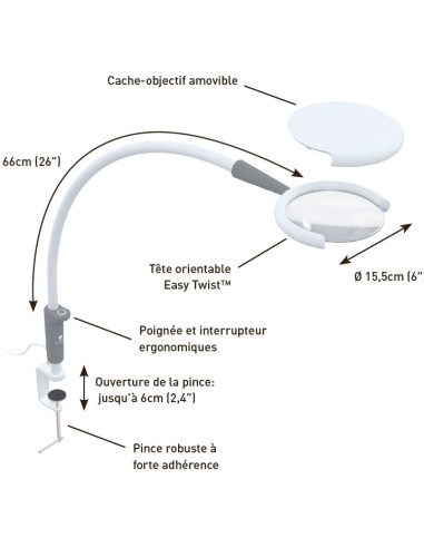 Daylight Magnificent Pro loeplamp met klem