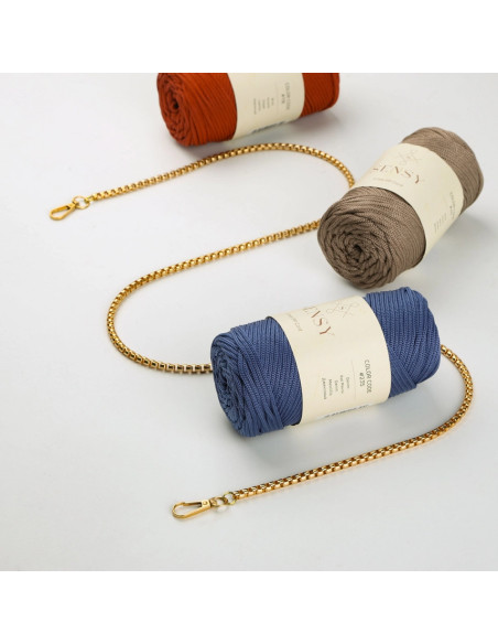 Metalen tas ketting met doosmotief - Goud