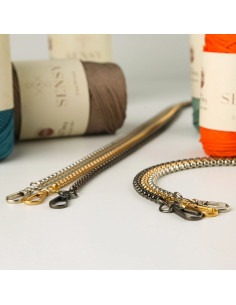 Metalen tas ketting met doosmotief - Goud 2