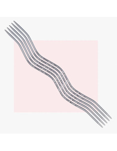 Golvend dubbelpuntige naalden Crasy Snake Addi