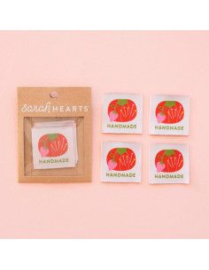 Set van 4 geweven labels - Tomaten speldenkussen 2