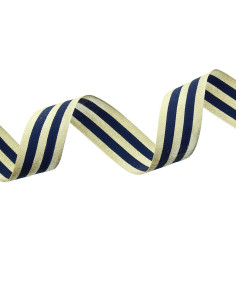 Metalen galonstrepen - Marineblauw en goud