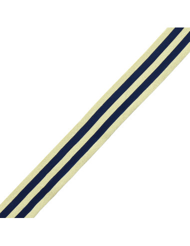 Metalen galonstrepen - Marineblauw en goud