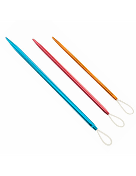 Aluminium breinaalden met nylon lus