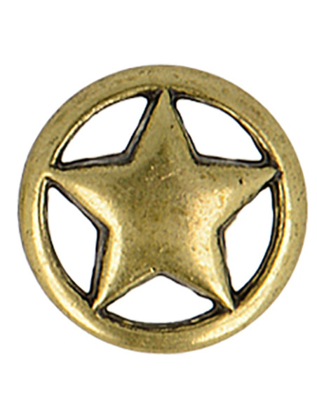 Metalen sterknop - Brons