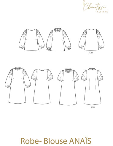 Anaïs blouse-jurk patroon - Clématisse Pattern