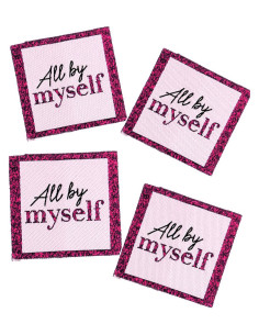 Set van 4 labels om op te naaien - All by myself