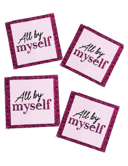 Set van 4 labels om op te naaien - All by myself