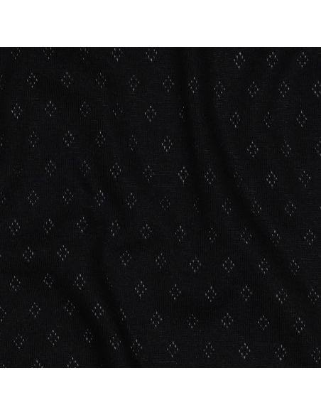 Pointelle gebreide jersey stof - Zwart
