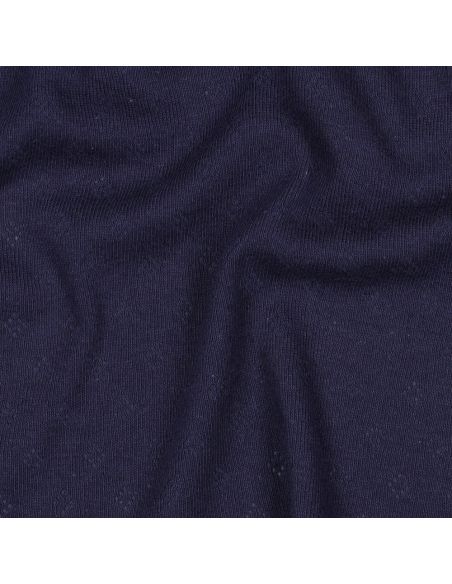 Pointelle gebreide jersey stof - Marineblauw