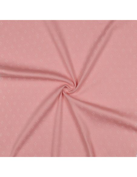 Pointelle gebreide jersey stof - Roze