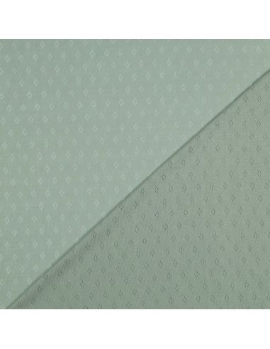 Pointelle gebreide jersey stof - Mintgroen