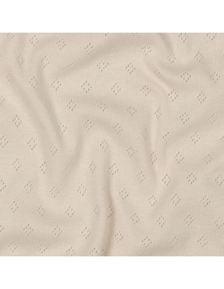 Pointelle gebreide jersey stof - Beige