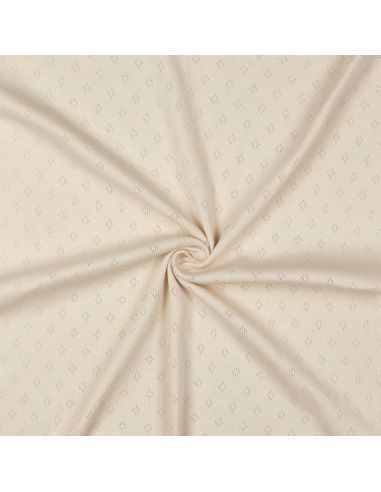 Pointelle gebreide jersey stof - Beige