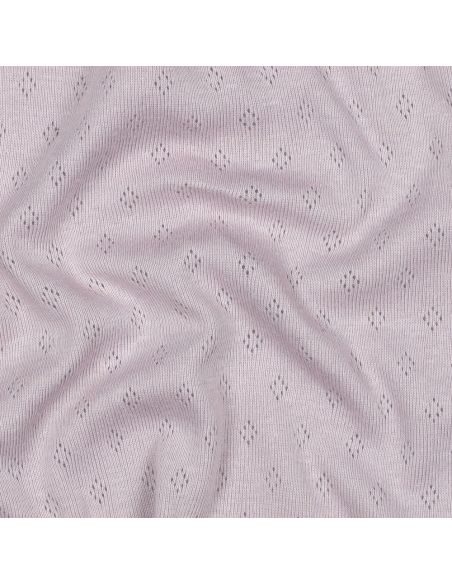 Pointelle gebreide jersey stof - Lila