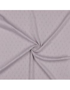 Pointelle gebreide jersey stof - Lila 2