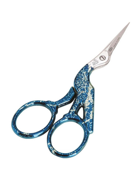 Premax borduurschaar ooievaar 9 cm - Blauw