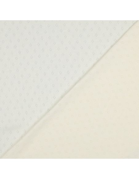 Pointelle gebreide jersey stof - Ecru