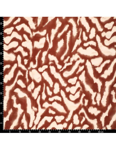 Stretch viscose satijnstof - Dierlijk