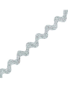 Serpentijn - Croquet 10 mm - Zilver Lurex
