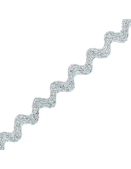 Serpentijn - Croquet 10 mm - Zilver Lurex
