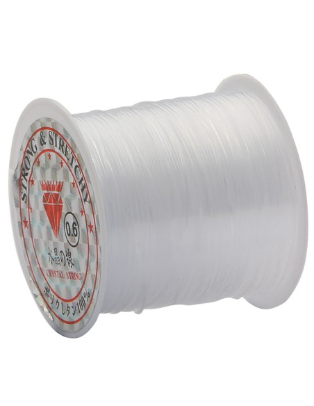 Plastic kralendraad 0,6 mm - Transparant