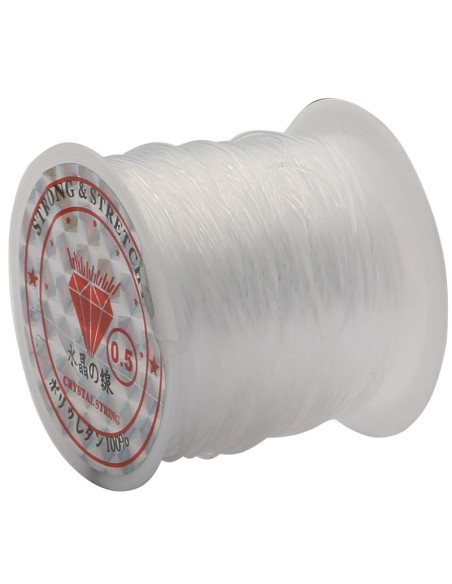 Plastic kralendraad 0,50 mm - Transparant