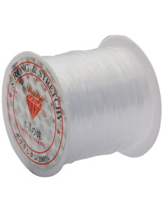 Plastic kralendraad 0,70 mm - Transparant