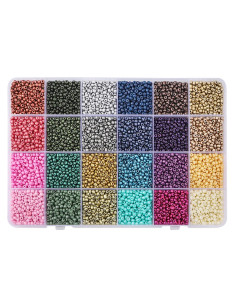Doos met 12000 metalen rocailles van 3 mm
