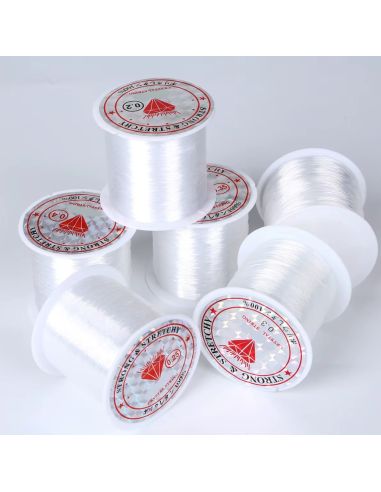 Plastic kralendraad 0,80 mm - Transparant