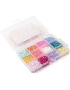 Set van 12 kleuren rocailles kralen van 2 mm - Frosty Fizz 2