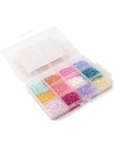 Set van 12 kleuren rocailles kralen van 2 mm - Frosty Fizz