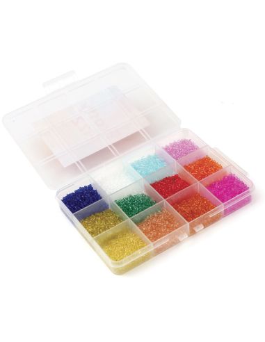 Set van 12 kleuren rocailles kralen van 2 mm - Acid Candy