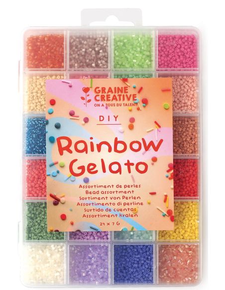 Set van 24 kleuren rocailles kralen van 2 mm - Rainbow Gelato