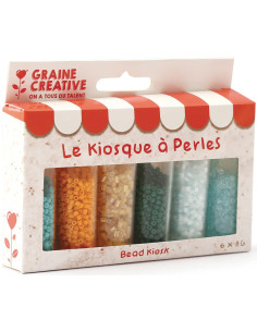 De parelkiosk 6 kleuren rocailles kralen 2 mm - Lagune
