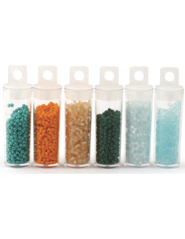 De parelkiosk 6 kleuren rocailles kralen 2 mm - Lagune