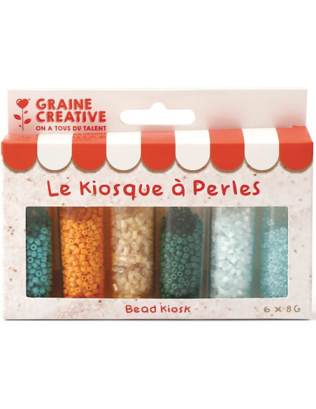 De parelkiosk 6 kleuren rocailles kralen 2 mm - Lagune