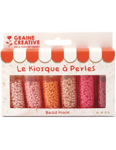 De parelkiosk 6 kleuren rocailles kralen 2 mm - Lipstick 2