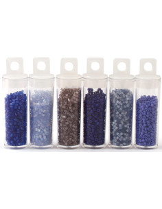 De kraamparel 6 kleuren rocailles kralen 2 mm - Storm 2