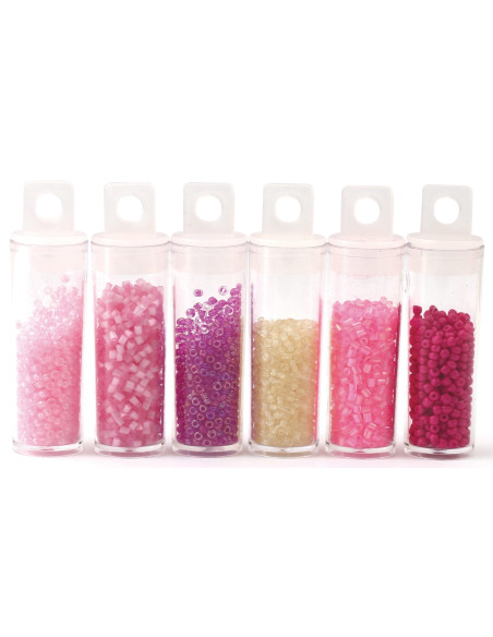 De kraam met kralen 6 kleuren rocailles kralen 2 mm - Aardbeienmilkshake