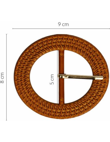 Ronde riemgesp in gevlochten harsstijl - 5 cm