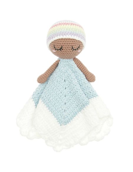 Haakpakket knuffeldeken - Pastel regenboog